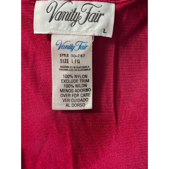 Vanity Fair Women' Nylon Sleeveless Nightgown Lacy V-Neck Red - Picture 6 of 6